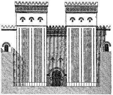 Assüürlaste päranduseks on siksakiline kindlusmüür e kreneleering, mida on paljudes kindlustusehitustes ja historitsistlikes hoonetes (Joonis 6) kasutatud alates Sargoni kindluse ehitamisest