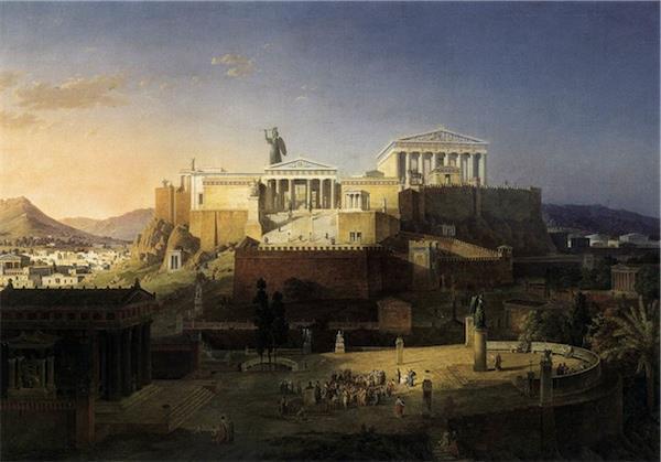 a) Leo von Klenze. (1784-1864). Ateena Akropol.