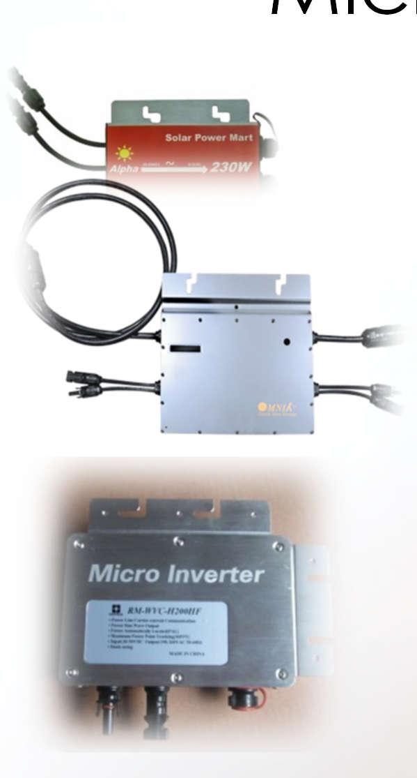 Micro Inverter Võimsuste vahemik 0,2 0,3 kw Väljundpinge 0,23 kv Tootetugi puudulik Kõrge