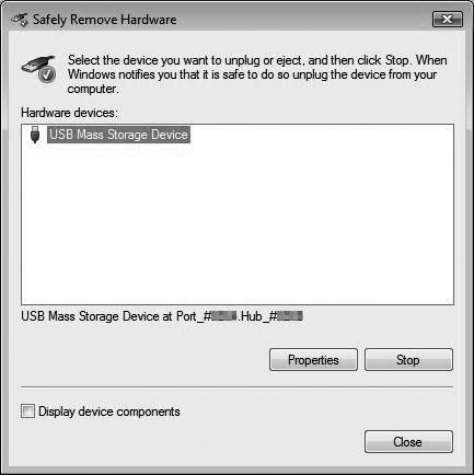 Kaamera ja arvuti lahtiühendamine Windows 1 Topeltklõpsake tegumiribaikoonil [Safely Remove Hardware].