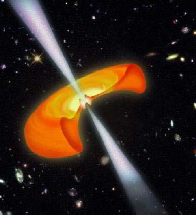 Joonis 7.4.5. Eriti võimas supernoova ehk hüpernoova. Viimastel aastatel on toimunud dramaatiline areng GRB signaalide asukohtade määramisel.