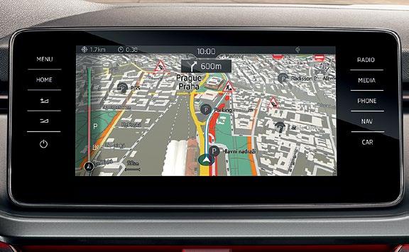 SMARTLINK Süsteem SmartLink (Škoda ühenduvuspakett, mis toetab MirrorLinki, Apple CarPlayd ja Android Autot) võimaldab juhil turvaliselt kasutada oma nutitelefoni sõidu ajal teabe-