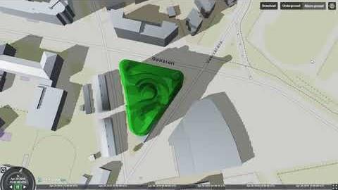 Prototüübi loomine - Planeeringud Prototüübi jaoks lõime ehitatava Kadrioru Plaza planeeringu pealt 3D mahumudeli Detailplaneeringu andmed