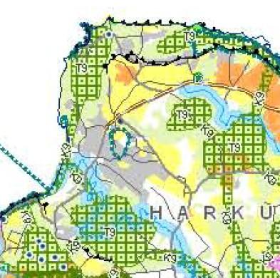 3. Seosed kõrgemalseisvate planeeringutega 3.1. Harju maakonna teemaplaneering. Väljavõte Harju maakonna teemaplaneeringu roheline võrgustik kaardist.