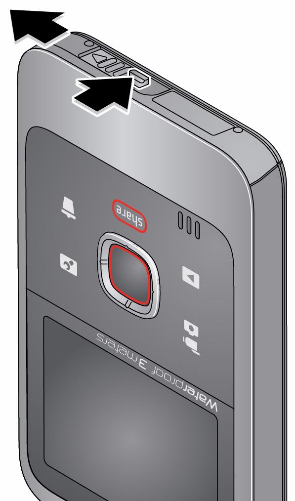 EESTI 1Kaamera kasutamise alustamine USB/laadimise pistikupesa avamine Kaamera laeb sisemist