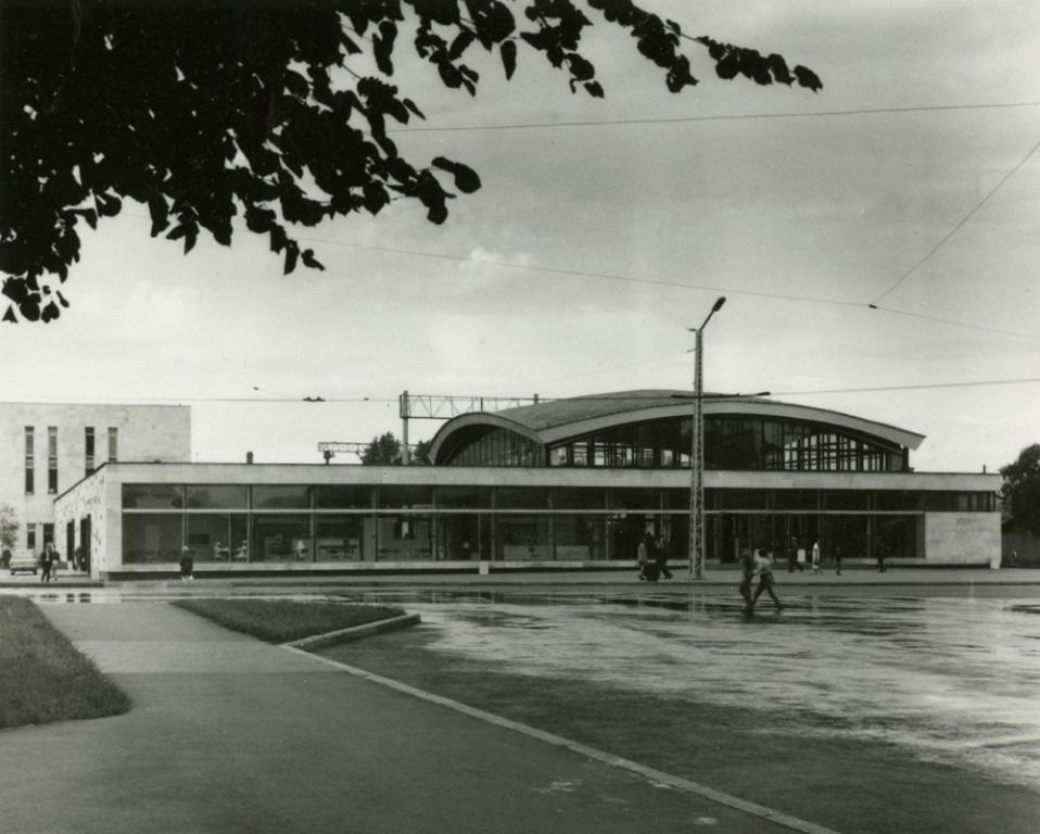 Glassii puiestee ajaloolisel kaardil Tallinna Balti jaama lähirongide paviljon, 1962. a. 5.