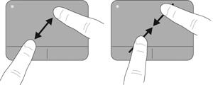 MÄRKUS. Kerimiskiirus sõltub sõrmede liigutamise kiirusest. Kahe sõrmega kerimine on tehases lubatud.