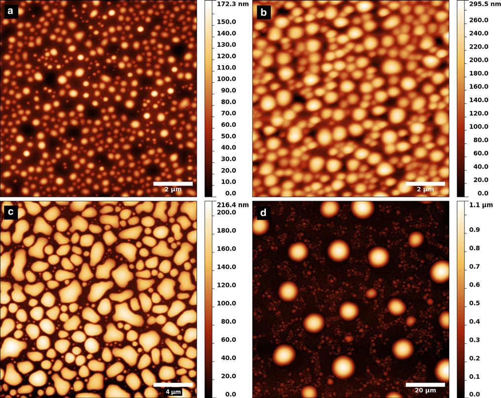 J Mater Sci: Mater Med was evaluated from AFM images (Fig. 2), and approximate surface density of domes was visually estimable, too.