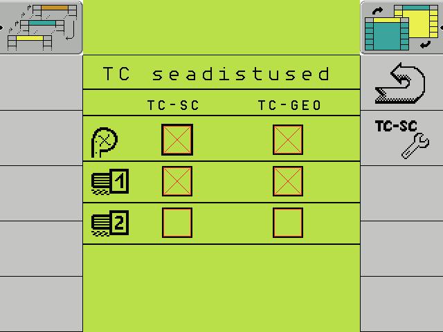 Teha tuleb järgmised seadistused: Konfiguratsioonivalik TC Multi-toode peab olema aktiveeritud. Selle funktsioonisõrmisega saab avada Task-Controlleri seadistusi.