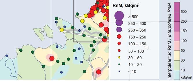 24. Radoon 85 Pinnases otsemõõdetud radoonisisalduse järgi jääb radoonisisaldus Lääne-Harju valla territooriumi pinnastes vahemikku madalast (alla 10 kbq/m 3 ) kõrgeni (vahemikus 150-250 kbq/m 3 ).