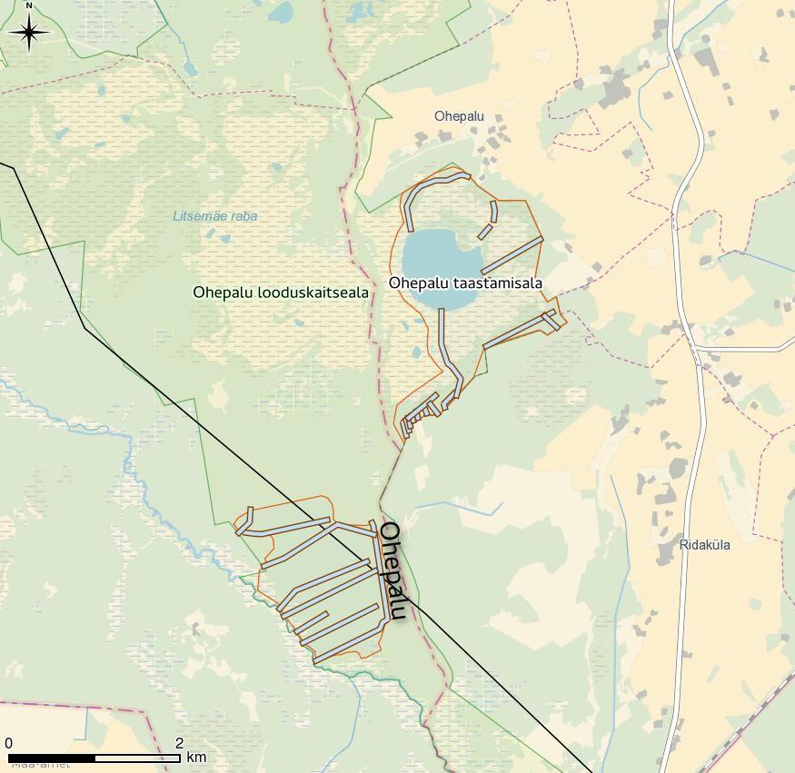 Uurimisalast Ohepalu soo asub Harjumaa ja Lääne-Virumaa piirialadel Ohepalu looduskaitseala keskosas.