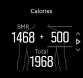 Sammude eesmärgi seadistamisel määrate päeva sammude koguarvu. Päeva jooksul põletatud kalorite hulk oleneb kahest tegurist: teie baasainevahetusest (BAV) ja füüsilisest aktiivsusest.