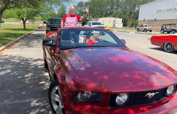 Blessing the Fleet Land Parade in Bayou La Batre Susan Bergen rides the Grand Marshal in her Mustang Recently I had the