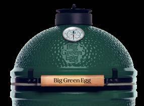 Big Green Eggist täpsemalt --- Soliidne kvaliteet, esmaklassiline keraamika, tõsine väliköök! KORSTNAGA KUPPEL Korstnaga keraamiline kuppel, mille saab vedrumehhanismi abil kergesti avada ja sulgeda.