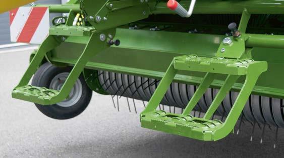 Vedligeholdelsesvenligheden Let tilgængelig God tilgængelighed til alle konstruktionsdele Komfortabel Automatisk smøring takket være centralsmøring Variabel tilkobling Passer til alle traktorer