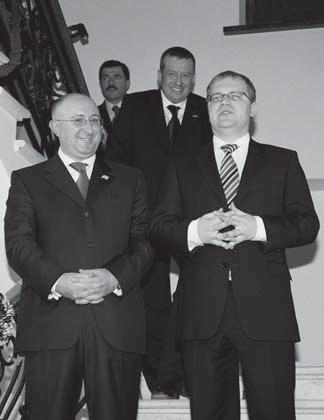 Peaminister Andrus Ansip ja Bulgaaria peaminister Sergei Stanishev Eesti saatkonna