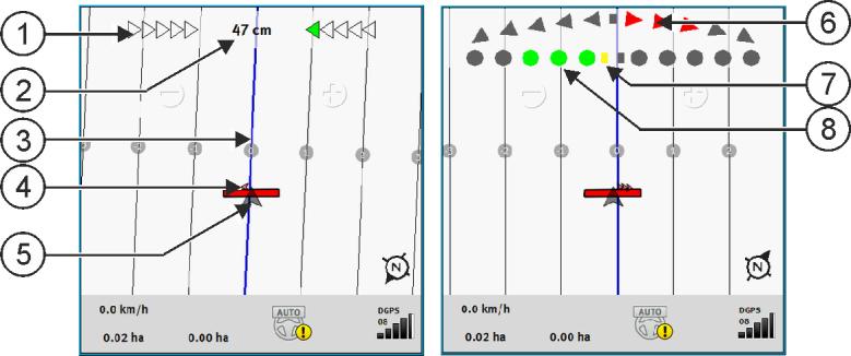 TRACK-Leaderi paralleeljuhtimine Paralleelne sõitmine LightBari (diooditabloo) ja juhtjoone abil 6 6.