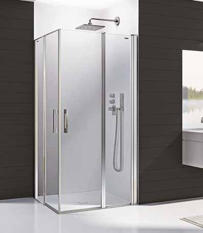 De talrijke afmetingen en inbouwvarianten van de pendeldeuren zorgen voor een comfortabele toegang tot de douchezone.