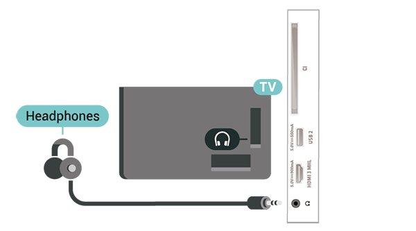 5 Audioseade HDMI ARC Kõrvaklapid Võite ühendada kõrvaklapid teleri küljel olevasse porti. See on 3,5 mm miniport.