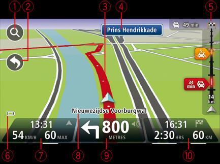 Sõiduvaade Teave sõiduvaate kohta Kui seade TomTom Start käivitub esmakordselt, siis kuvatakse sõiduvaade detailse teabega sinu hetkeasukoha kohta.