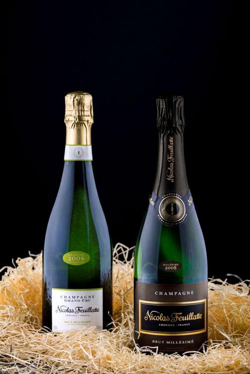 Nicolas Feuillatte Champagne Nicolas Feuillatte Brut Vintage 2008 Kergelt täidlane kuiv šampanja on valmistatud Chardonnay, Pinot Meunier ja Pinot Noir viinamarjadest.