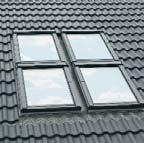 EHV-ATThermo (sisaldab soojustusraami) tagab katuseakna soojustuse ülalpool roovitist AKNAPLEKID KESKTELJEGA PÖÖRDAKENDELE NING ÜLAHINGEDEGA JA