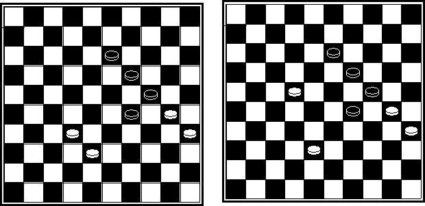 4 A) Valge on sidunud musta parema tiiva, samal ajal kui must on sidunud valge vasaku tiiva. Valgel on tsentri üle suurem kontroll, kuna ta võib vahetades 33 28 x 28 ehitada formatsiooni 33 / 39 / 44.