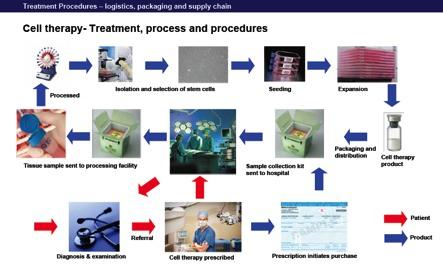 Joonis 3. Rakuravi protseduur logistika, pakkimine ja tarneahel mis on uute ravimite väljatöötamise protsessis kohustuslikud ning järgnevad ajaliselt üksteisele.