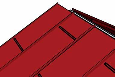 Liite täieliku veetiheduse saavutamiseks paigaldage alumisele katuseplaadile kruvidega samale joonele tihendusmastiks.