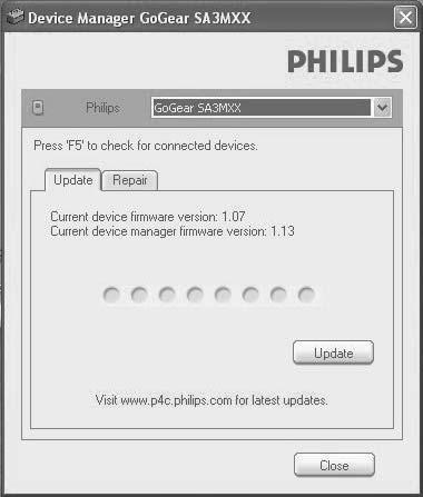 5. Püsivara uuendamine Philips Device Manager tarkvara kaudu Philips Device Manager tarkvara installeerimine 3. Ühendage MINDOT/FITDOT arvutiga.