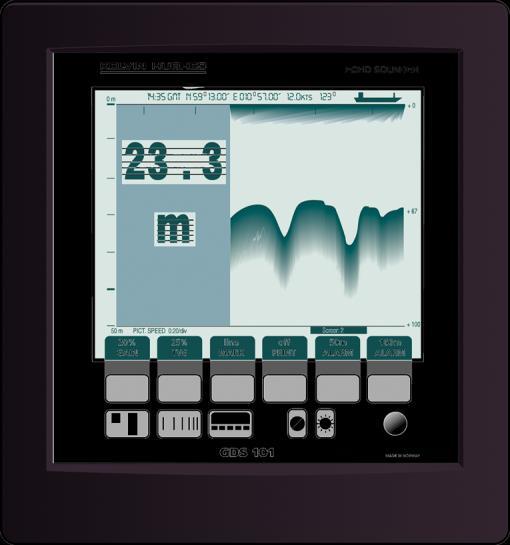 KELVIN HUGHES GDS101 Echo Sounder LCD Sounder (no paper needed) 24 Hour memory for replay 50 and 200Khz Transducers Dual frequency with simultaneous