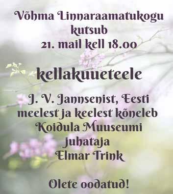 14 Mai 2019. Nr 5 Eesti Evangeelse Luterliku Kiriku Kõpu Peetri kogudus Sina, Issand Jumal, oled suur!