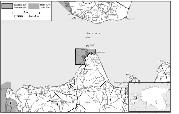 Pammana poolsaar Pammana peninsula 051 (SA17) B1i 58 38 N 22 32 E 0 2,5 m 758 ha Ala kirjeldus. Muudatus piirides võrreldes IBA2000-ga: täielikumate andmete põhjal valitud uus TLA.