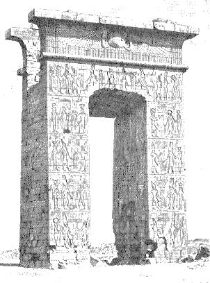 Joonis 3 Karnaki tempeli idavärav [WWW] http://www.gutenberg.org/files/28876/28876-h/files/17329/17329-h/v9b.htm#image-0045 (05.