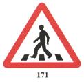 Tähistamata ülekäigu puhul tuleb maantee äärde paigaldada vastavad hoiatusmärgid (liiklusmärk nr 171) 12.