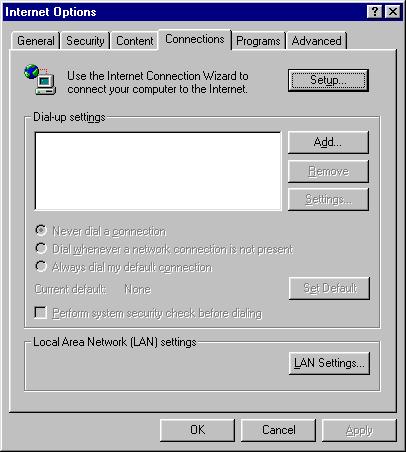 Järgnevad toimingud kehtivad Internet Explorer ja Netscape puhul.