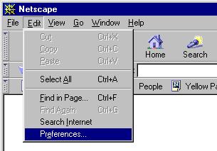 Options aken. Netscape 1.