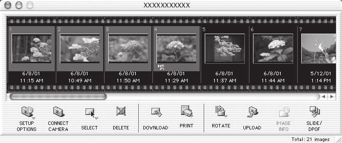 Piltide allalaadimine ja salvestamine kaamerast Pisipilt Video-pisipildid on tähistatud video-ikooniga.