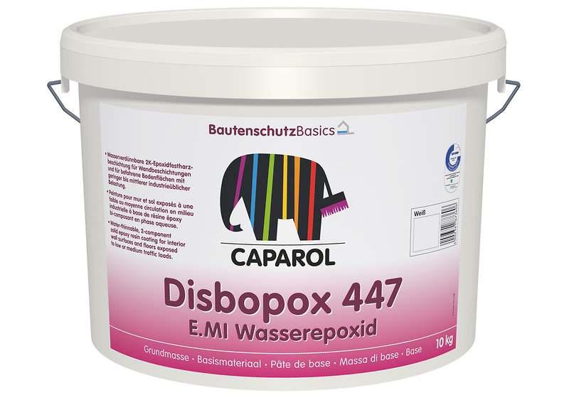 Disbopox 447 E.MI Wasserepoxid Veega lahjendatav kahekomponentne kõvast epovaigust pinnakate tööstus- ja tootmisruumide sõidetavatele, väikese või keskmise koormusega põrandatele.