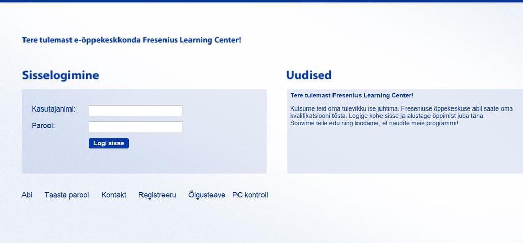 1. Kuidas saan Freseniuse õppekeskusesse? Freseniuse õppekeskus on kättesaadav Freseniuse intranetist või mistahes arvutist läbi tavalise interneti.