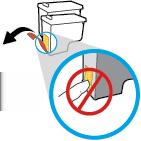 Kassettide väljavahetamine Tindikassettide väljavahetamiseks 1. Veenduge, et toide on sisse lülitatud. 2. Eemaldage vana kassett. a. Avage juurdepääsuluuk. b.