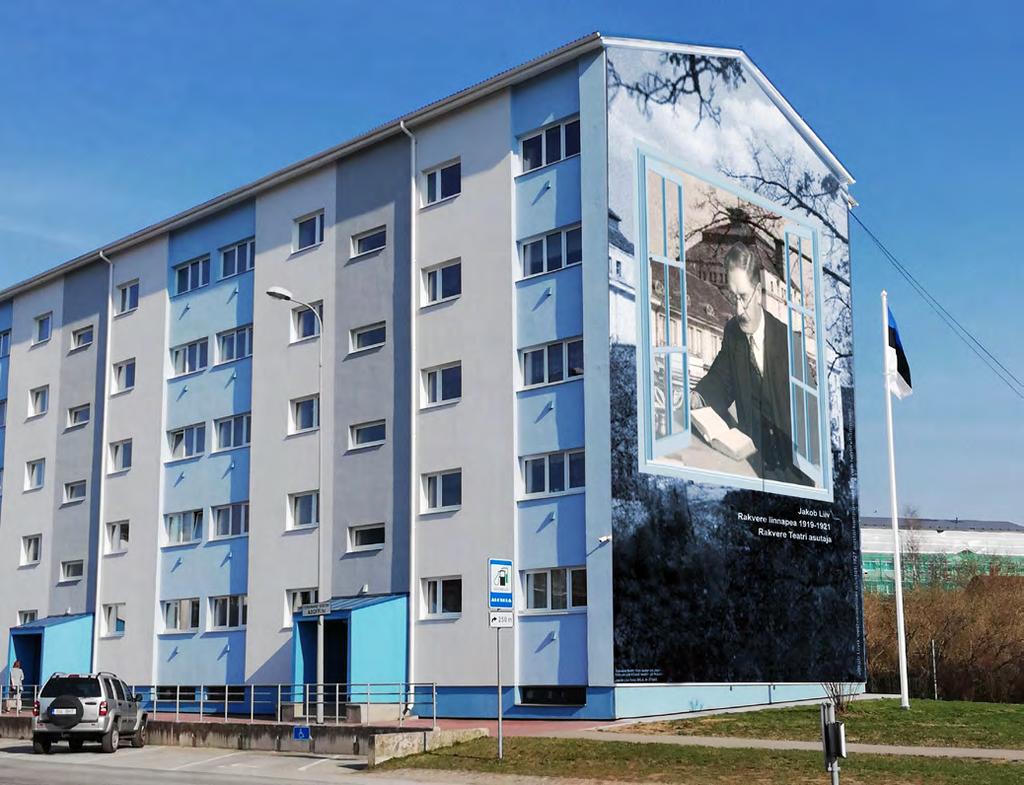 Rakvere linnapilt täieneb seinamaalingutega kortermajadel Rakvere linnavalitsus on algatanud koostööprojekti korteriühistutega, et renoveeritud korterelamute otsaseintele lähiaastail linnapilti