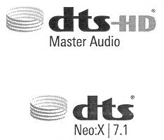 Dolby, Pro Logic, Surround EX ja topelt D sümbol on Dolby Laboratories kaubamärgid. DTS DTS tehnoloogiad on toodud allpool. Lugege www.dtstech.com detailsemaks informatsiooniks.