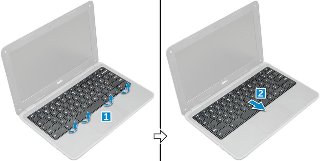 Klaviatuuri paigaldamine 1 Asetage klaviatuur arvutis olevate