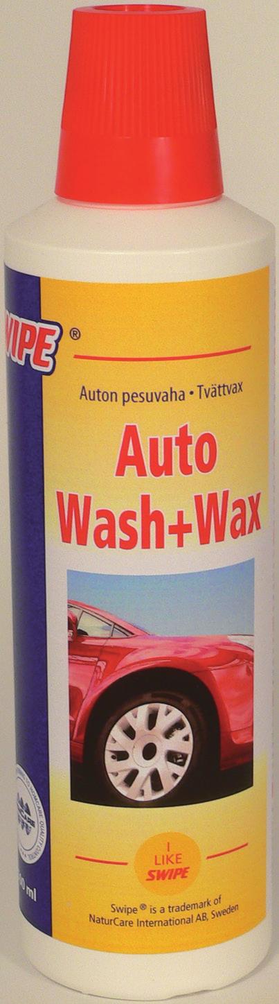 SWIPE AUTO WASH & WAX Autode ja muude metallpindade puhastus- ja vahatamisaine, mis ei jäta vahakihti klaasidele.