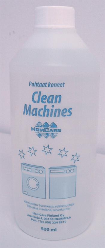 CLEAN MACHINES KOdumasinate puhastusaine Kodumasinate puhastusaine on looduses biolagunev, vähevahutav happeline puhastusaine. Selle abil saab eemaldada erilisi kivistusi, nagu näit.