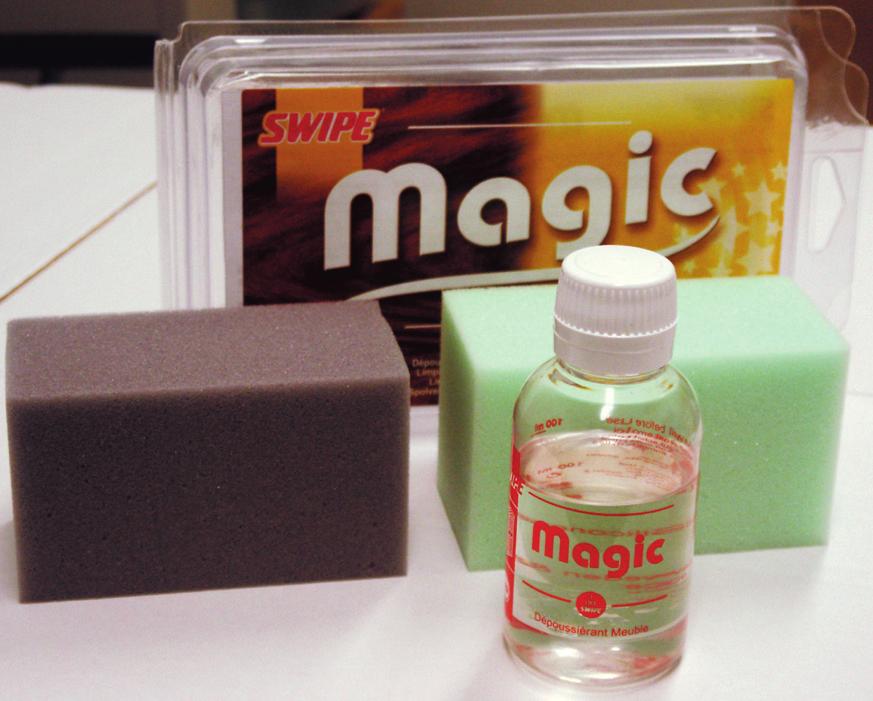 Swipe Magic on toode, mis üksnes ühel kasutamiskorral eemaldab tolmu, annab läike ja kaitseb puhastatavat pinda. Tänu püsivatele omadustele annab pindadele pikaajalise kaitse tolmu eest.