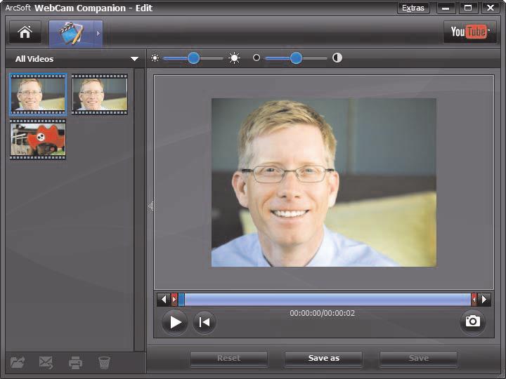 Video redigeerimine 1 Tee topeltklõps ikoonil WebCam Companion 3 Windowsi töölaual. 2 Klõpsa Edit (redigeeri). 3 Klõpsa videol, mida soovid redigeerida.