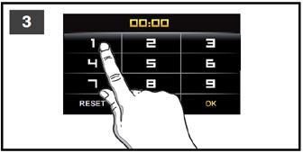 Pärast kellaaja seadistamist vajutage kinnituseks nuppu OK. OOTEREŽIIM Kui kasutaja pole 4 minuti jooksul mingile nupule vajutanud, lülitatakse ekraan energiasäästuks välja (v.