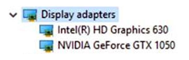 Inteli HD-graafikadraiver Kontrollige seadmehalduris,